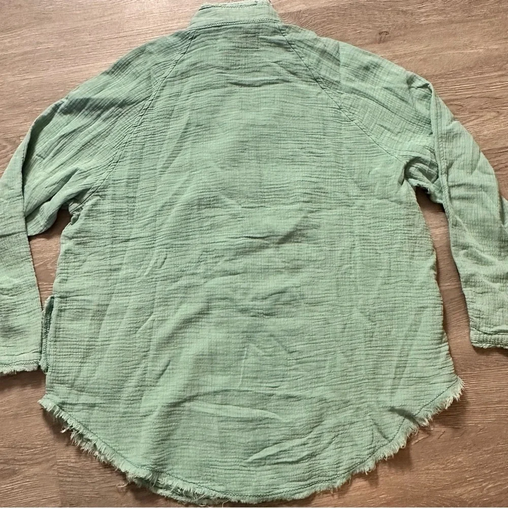 We The Free Summer Daydream Buttondown Tunic Free People New With Tags Green‎